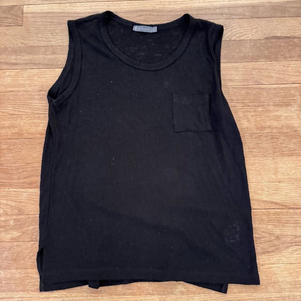 Michelle USA black sleeveless tank top shirt size large L
b76
